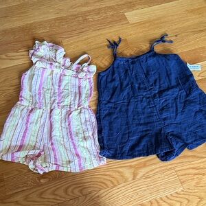 Old Navy Multi-Color Striped Girls' Romper Set